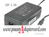 15V 1.5A Barrel 4.8/1.7mm 2-Prong 3A-231DA15 15V 1.5A Barrel 4.8/1.7mm 2-Prong 3A-231DA15