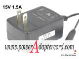 15V 1.5A Barrel 4.8/1.7mm US 2-Pin Plug KSAFE1500150W1US 15V 1.5A Barrel 4.8/1.7mm US 2-Pin Plug KSAFE1500150W1US