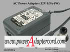 12V 0.5A Barrel 5.5/2.1mm 2-Prong LS120V05A 12V 0.5A Barrel 5.5/2.1mm 2-Prong LS120V05A