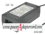 12V 5A Barrel 5.5/2.5mm IEC C14 New HQ-60W-12V NEW Power AC Adapter 12V 5A Barrel 5.5/2.5mm IEC C14 New HQ-60W-12V NEW Power AC Adapter